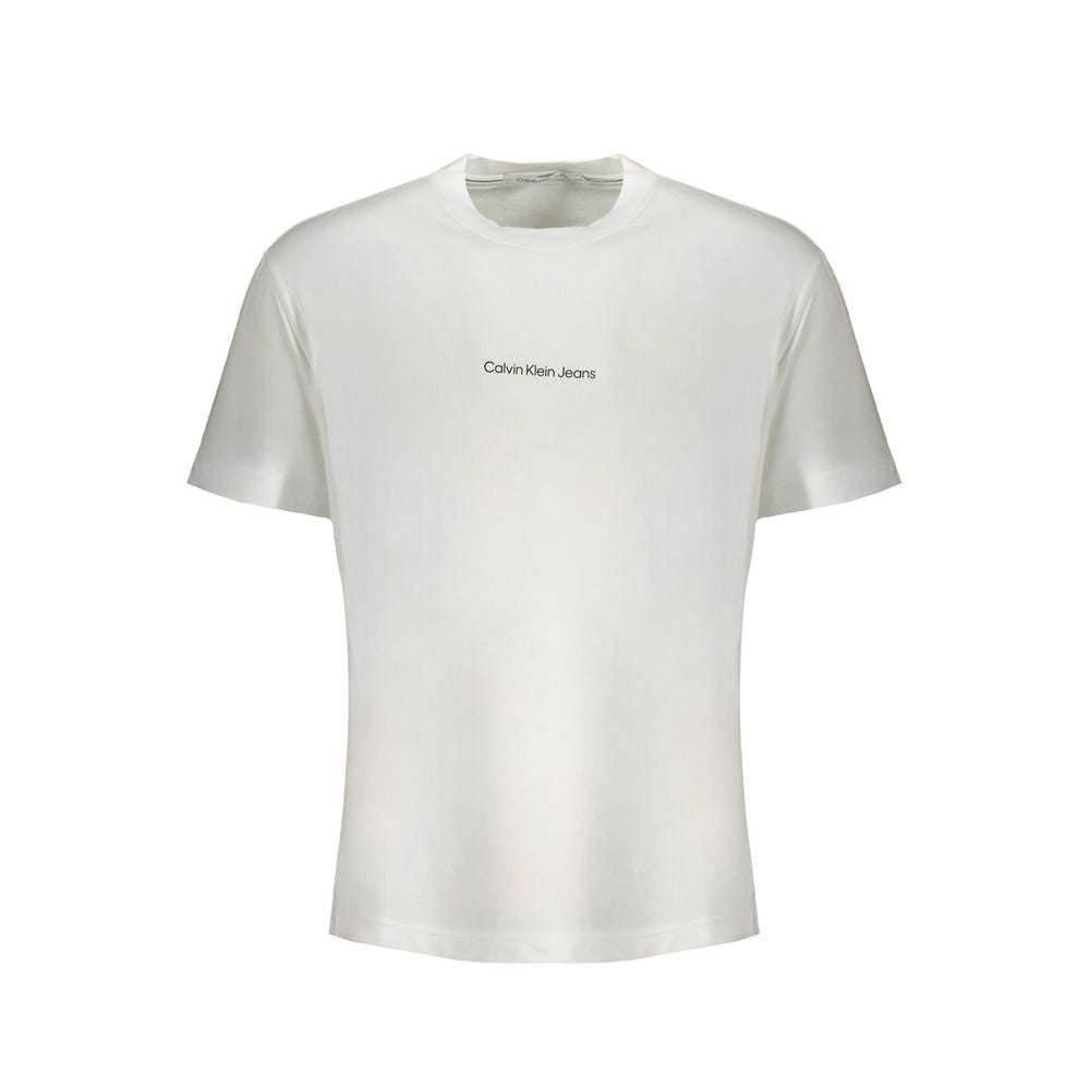 Calvin Klein White Cotton T-Shirt for Effortless Elegance
