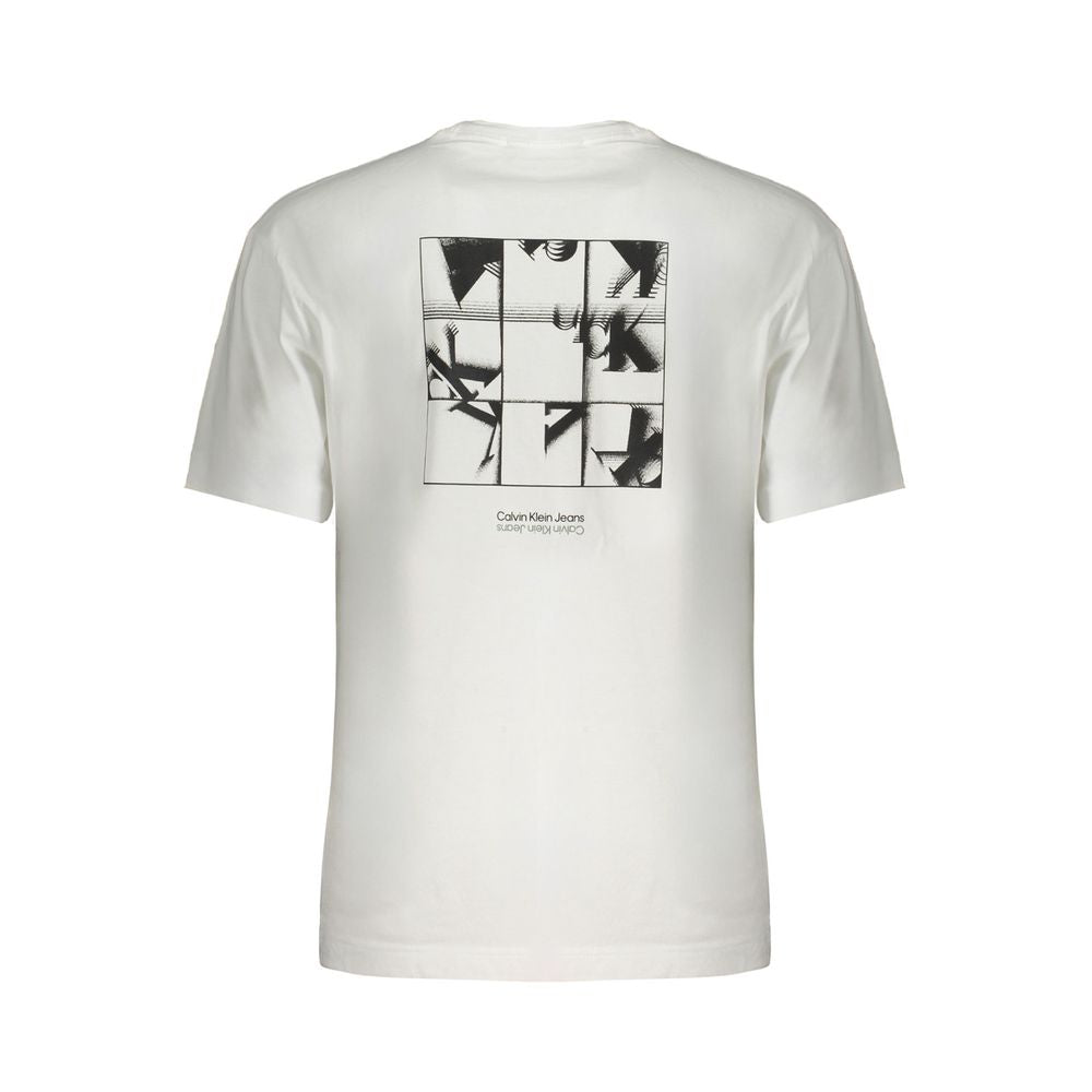 Calvin Klein White Cotton T-Shirt for Effortless Elegance