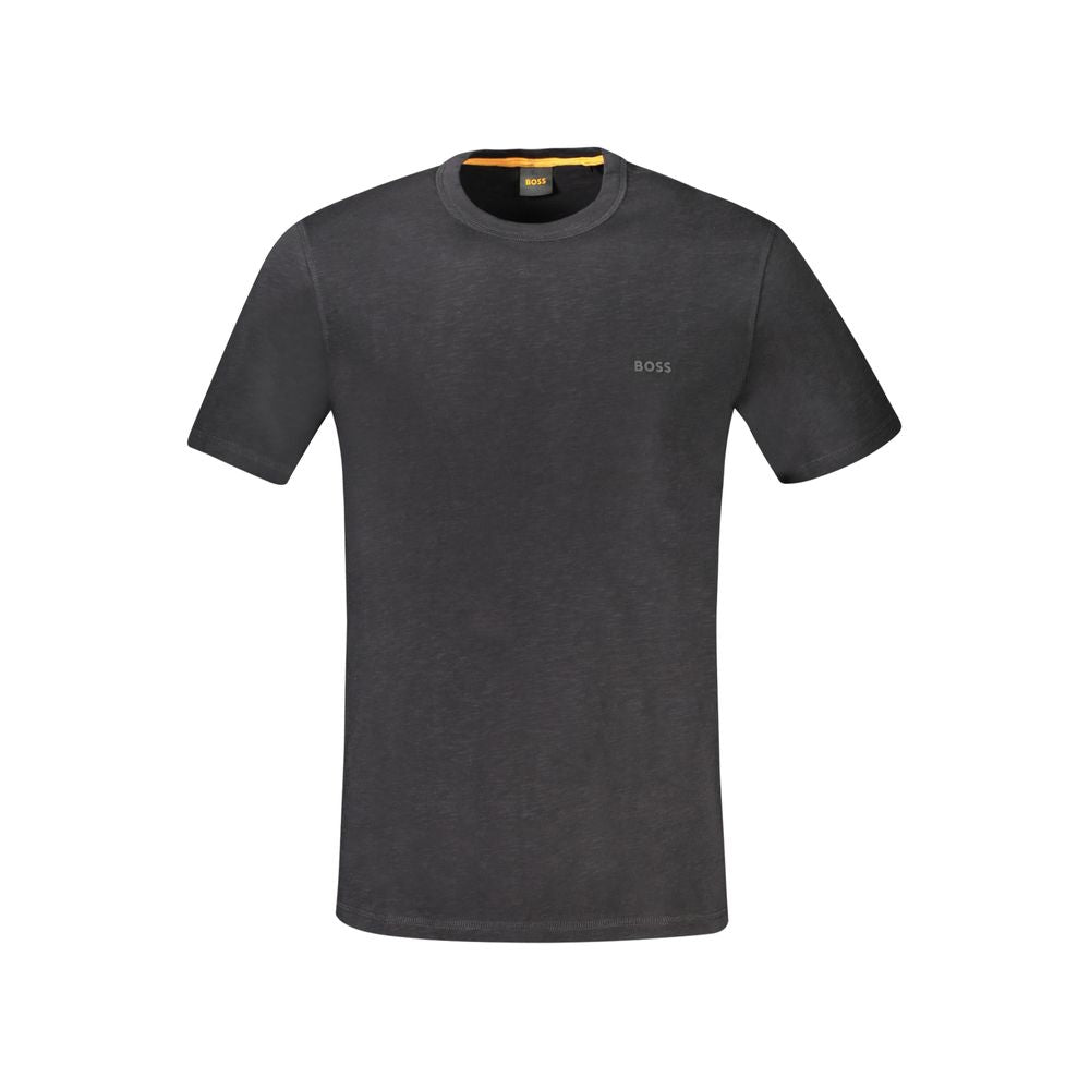 Hugo Boss Black Cotton T-Shirt for Timeless Elegance