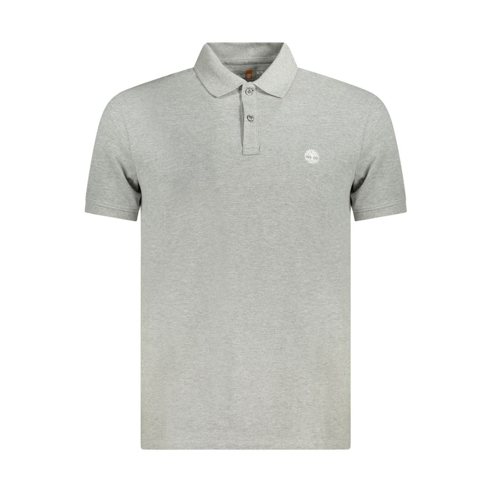 Timberland Gray Cotton Polo Shirt for Effortless Elegance