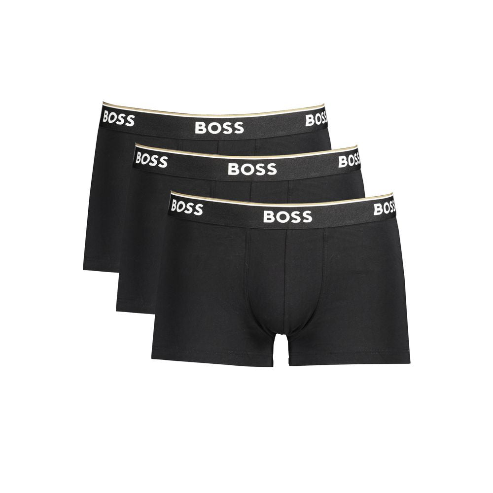 Hugo Boss Black Cotton Boxer Underwear Pack for Elegance