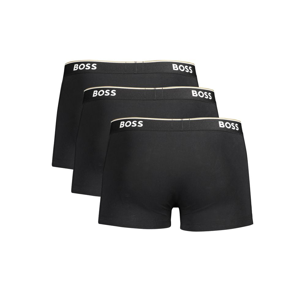 Hugo Boss Black Cotton Boxer Underwear Pack for Elegance