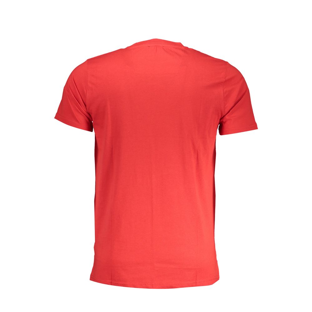 Cavalli Class Red Cotton T-Shirt for Effortless Elegance