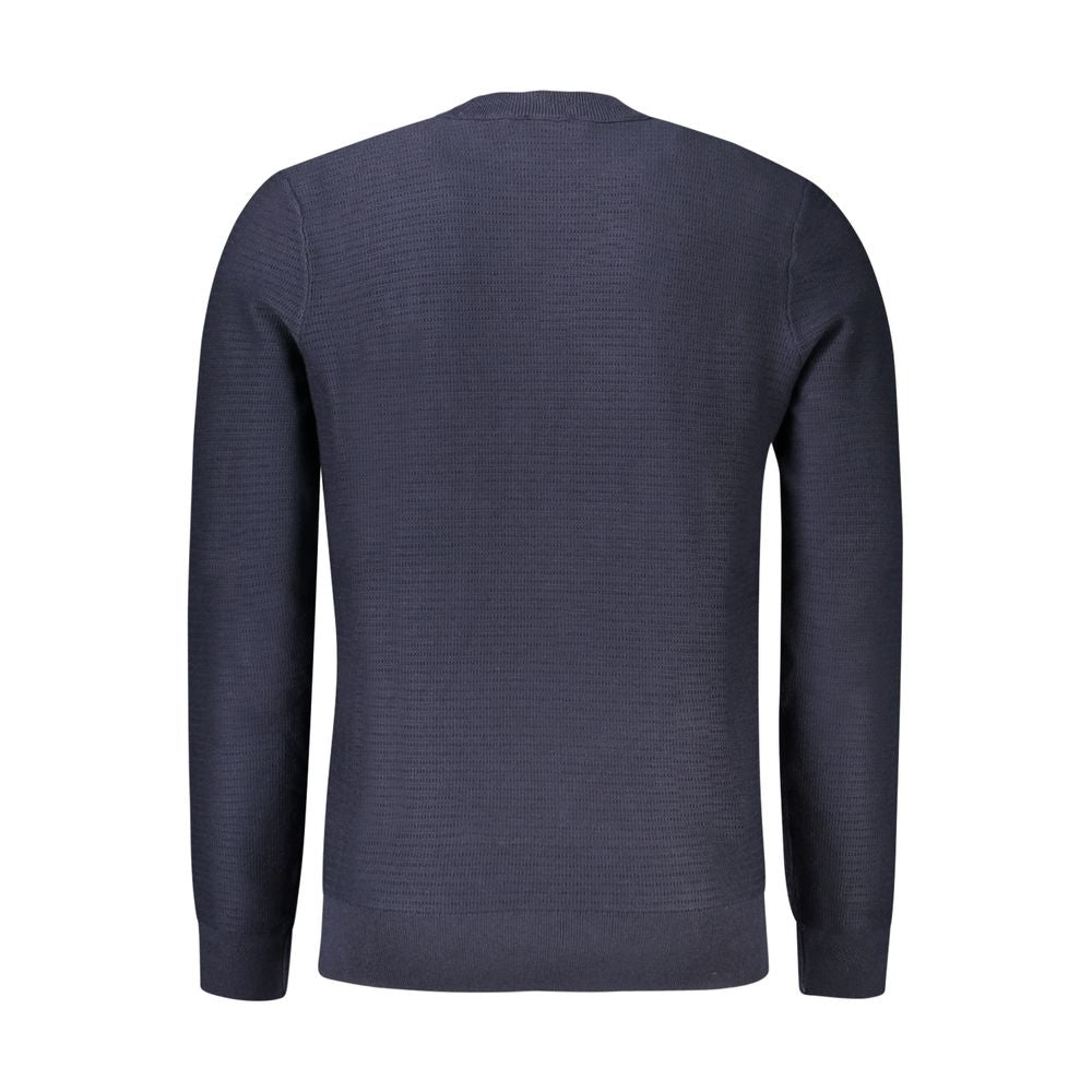 Hugo Boss Blue Cotton Sweater for Elevated Style