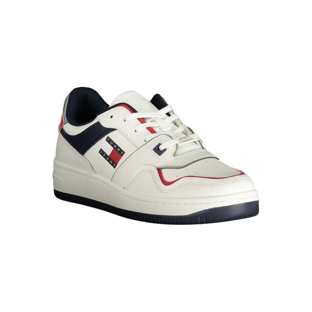Tommy Hilfiger White Leather Sneaker for Elevated Style