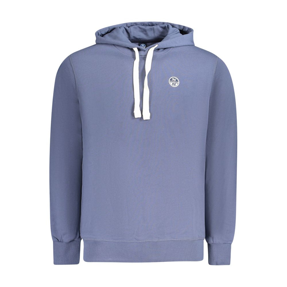 North Sails Blue Brushed Cotton Sweater for Elevated Style