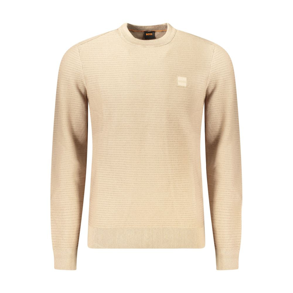 Hugo Boss Beige Cashmere Sweater for Elevated Style