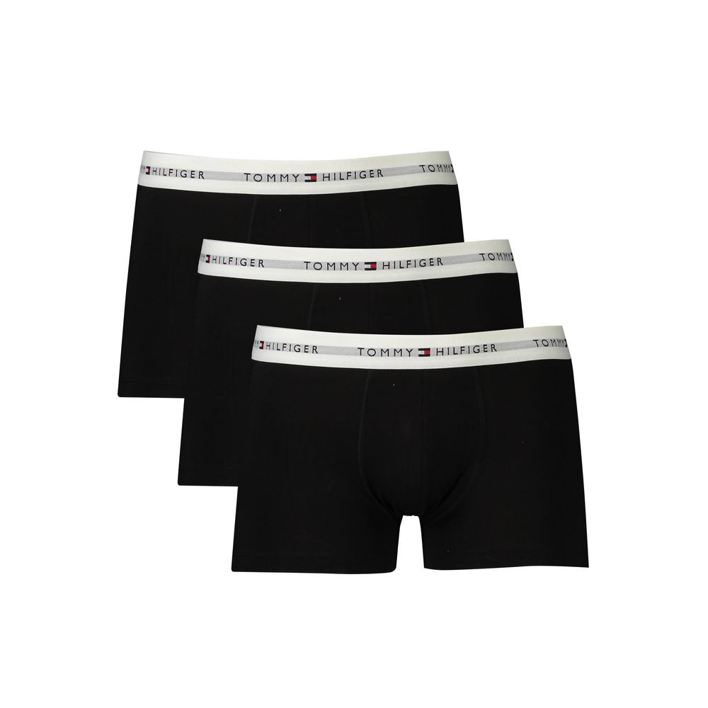 Tommy Hilfiger Black Cotton Boxer Briefs for Everyday Luxury