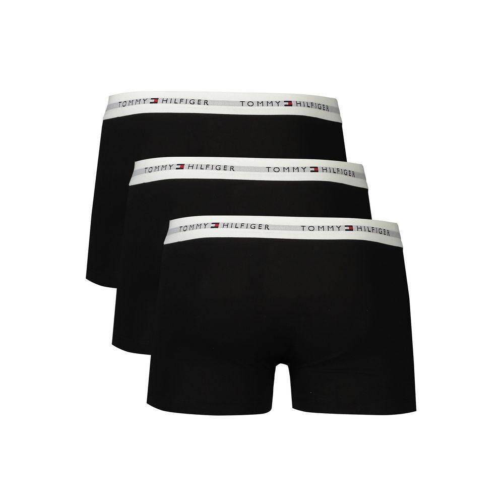 Tommy Hilfiger Black Cotton Boxer Briefs for Everyday Luxury