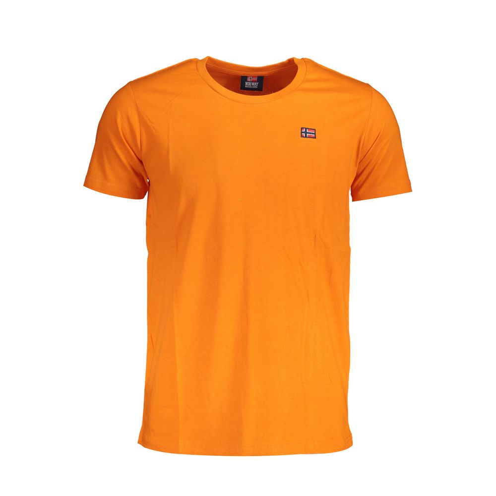 Norway 1963 Orange Cotton T-Shirt for Refined Elegance
