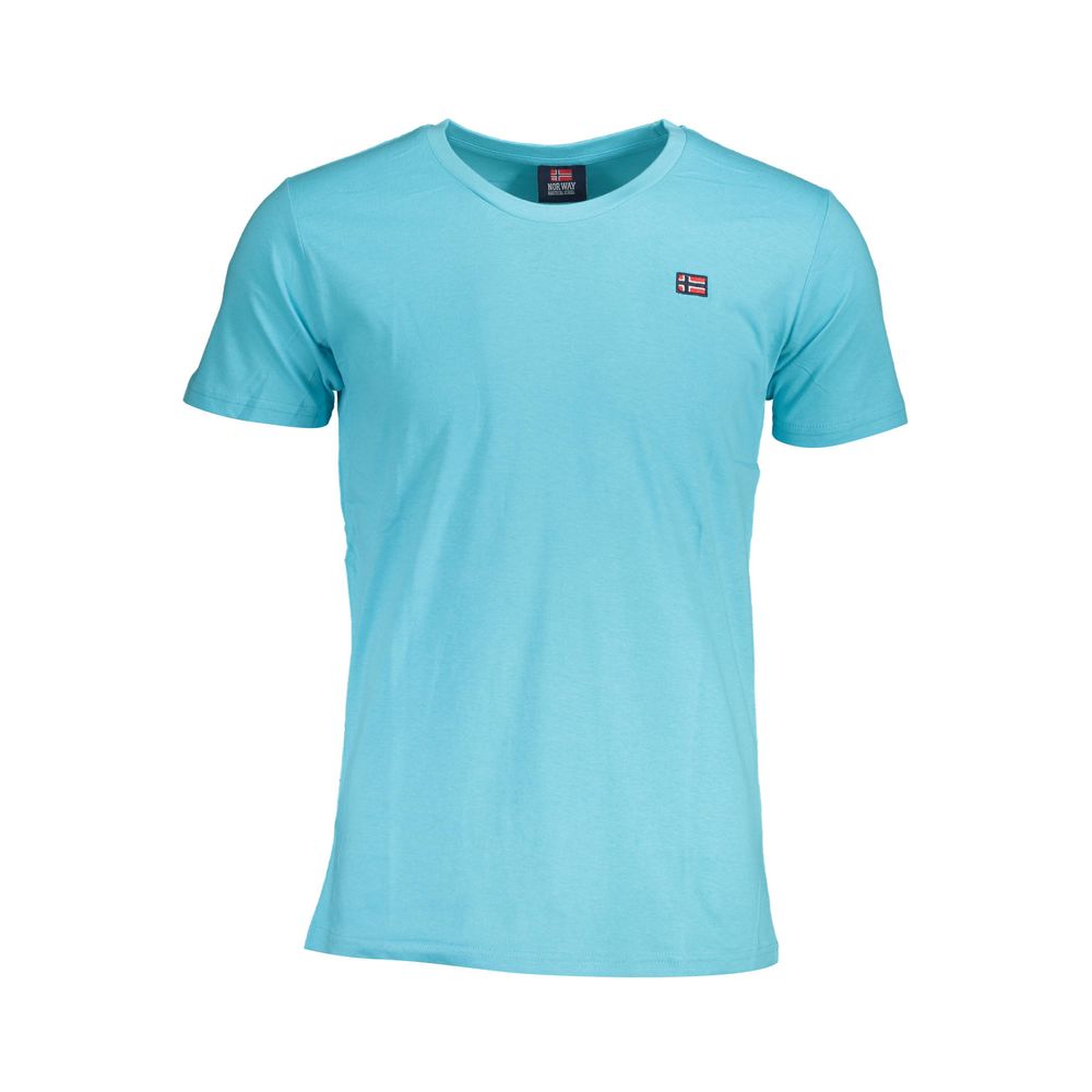 Norway 1963 Light Blue Cotton T-Shirt for Timeless Elegance