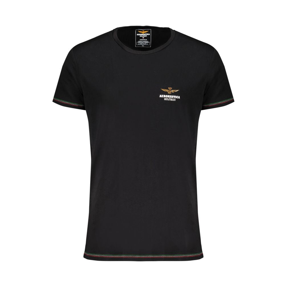 Aeronautica Militare Black Cotton T-Shirt for Ultimate Comfort