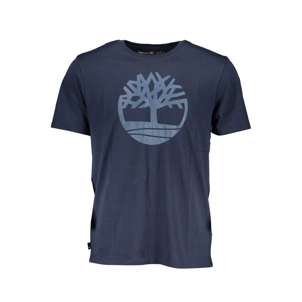 Timberland Blue Organic Cotton T-Shirt for Effortless Elegance