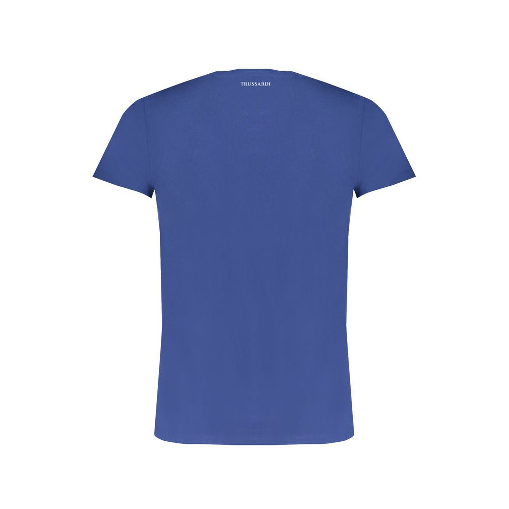Trussardi Blue Cotton T-Shirt for Elevated Everyday Style