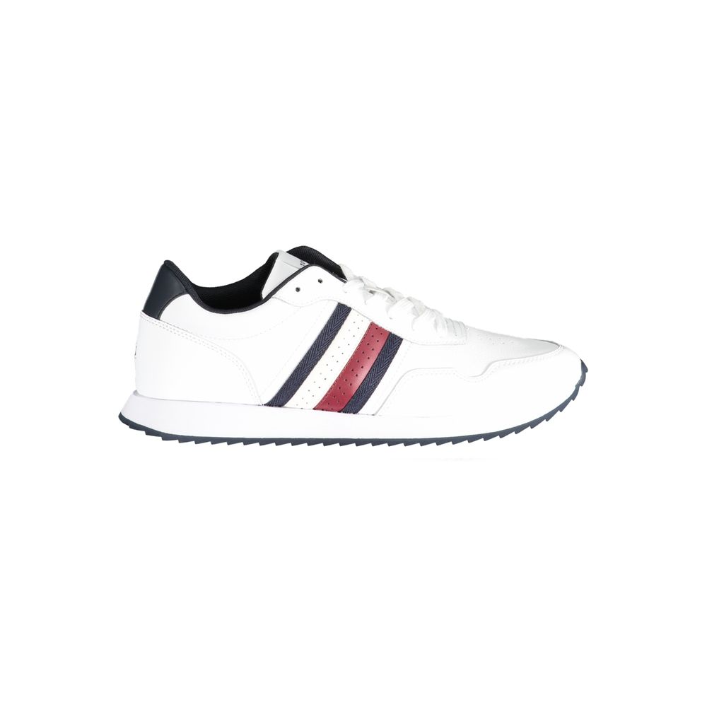 Tommy Hilfiger White Leather Sneaker for Timeless Elegance