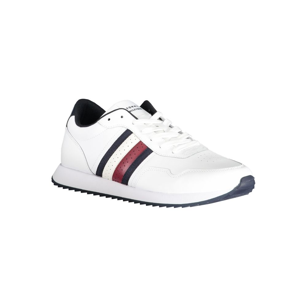 Tommy Hilfiger White Leather Sneaker for Timeless Elegance