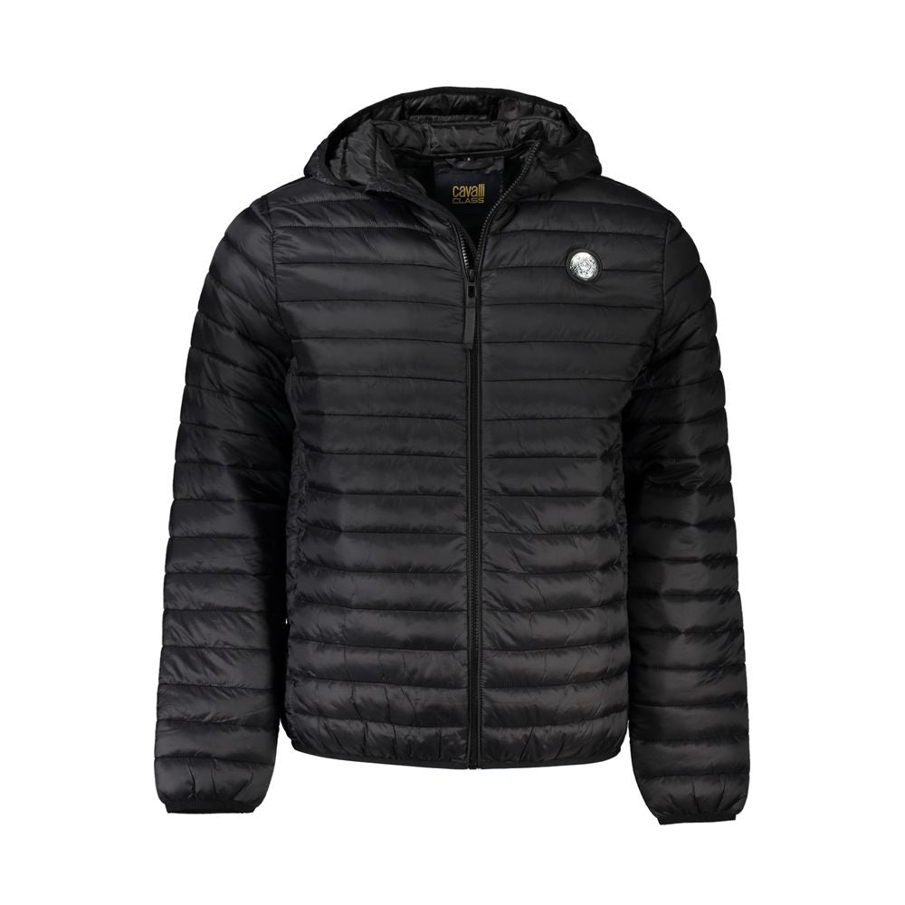 Cavalli Class Black Wool Jacket for Elevated Outerwear Style