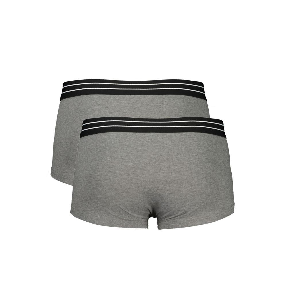 Cavalli Class Gray Cotton Boxer Briefs for Elevated Comfort
