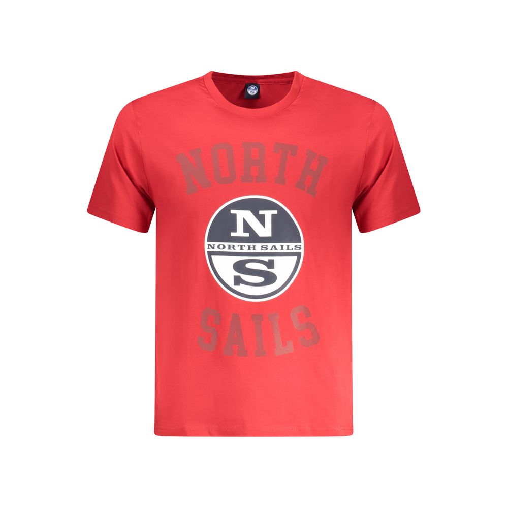 North Sails Red Cotton T-Shirt for Effortless Elegance