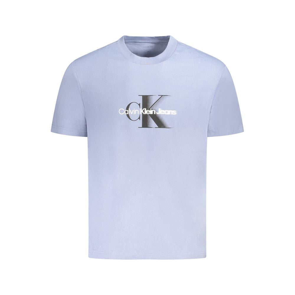 Calvin Klein Blue Cotton T-Shirt - Effortless Sophistication