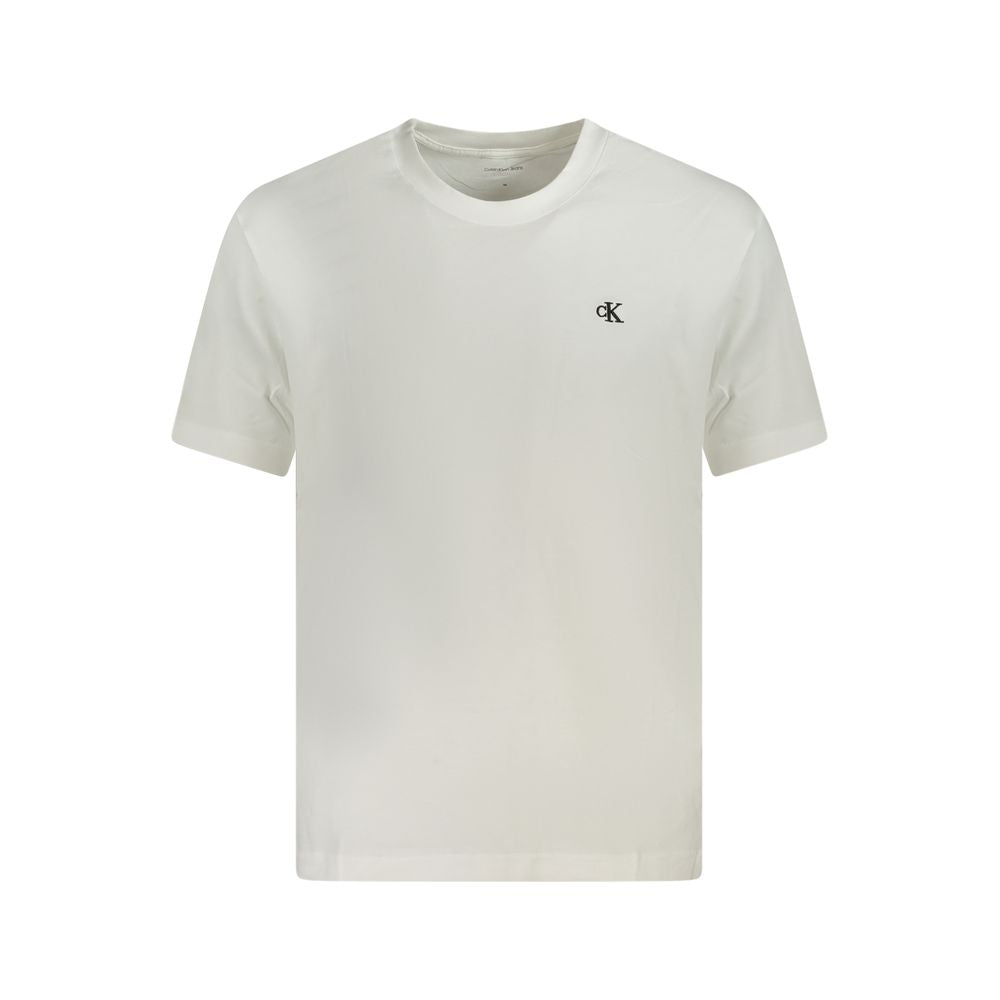 Calvin Klein White Cotton T-Shirt for Effortless Elegance