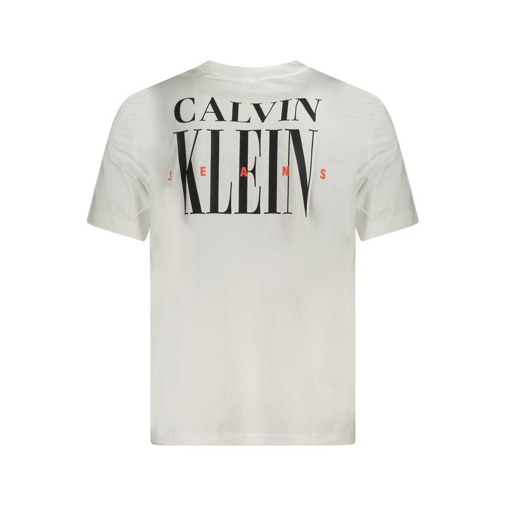 Calvin Klein White Cotton T-Shirt for Effortless Elegance