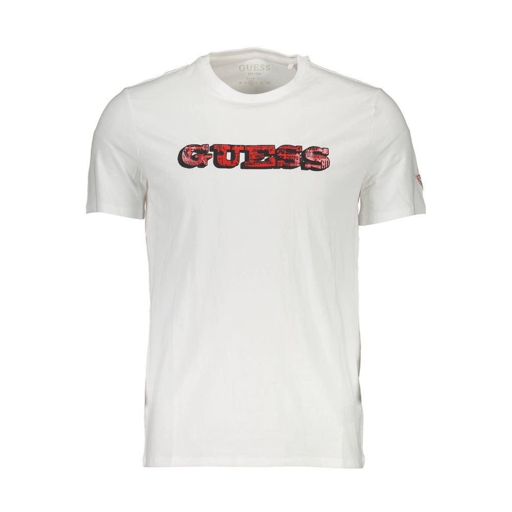 Guess White Cotton T-Shirt for Effortless Style