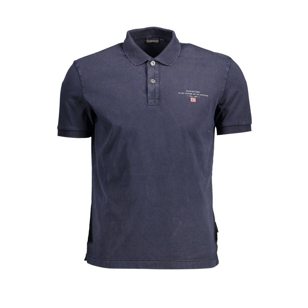 Napapijri Blue Cotton Polo Shirt for Elevated Style