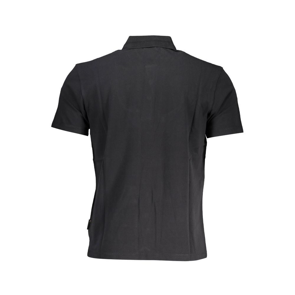 Napapijri Black Cotton Polo Shirt for Timeless Elegance