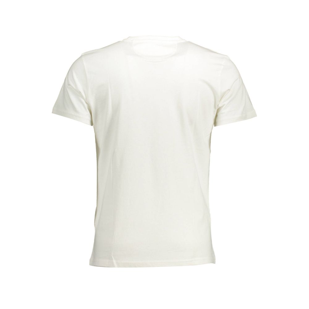 La Martina White Cotton Crew Neck Tee for Refined Style
