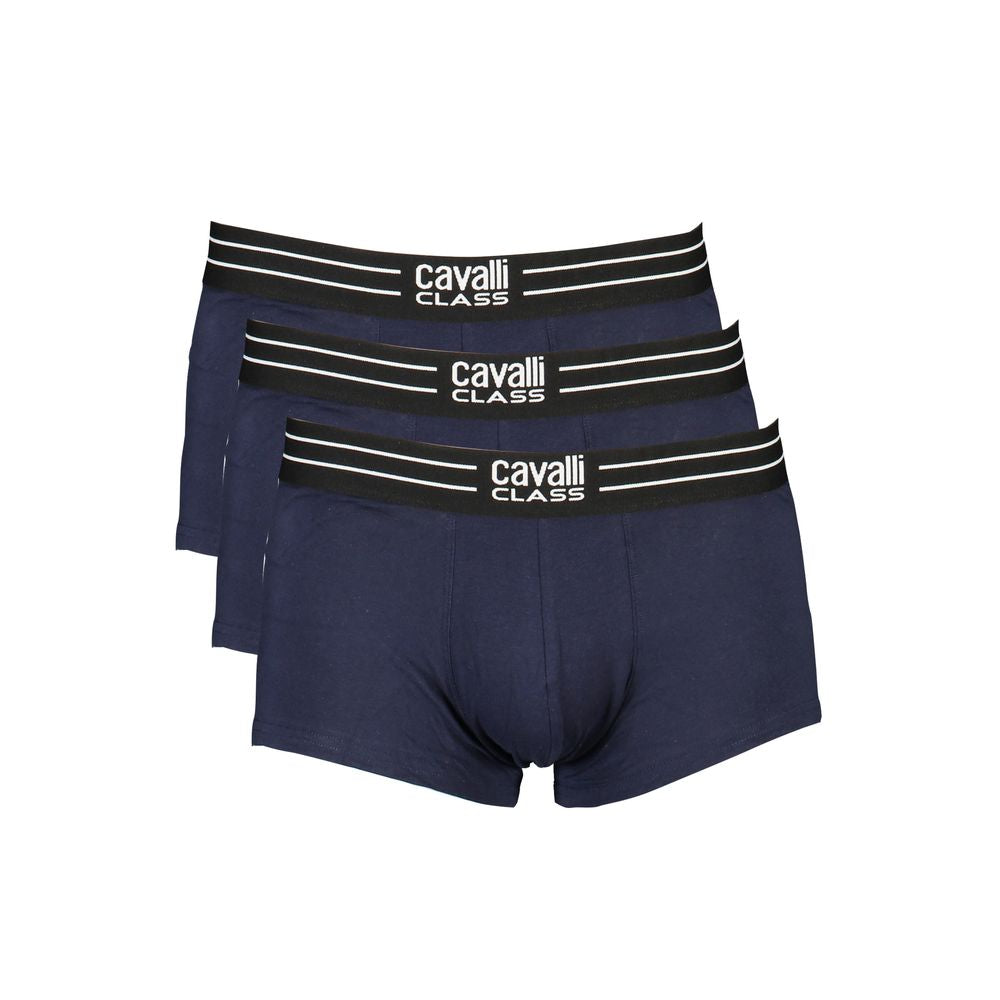 Cavalli Class Blue Cotton Underwear for Elevated Comfort