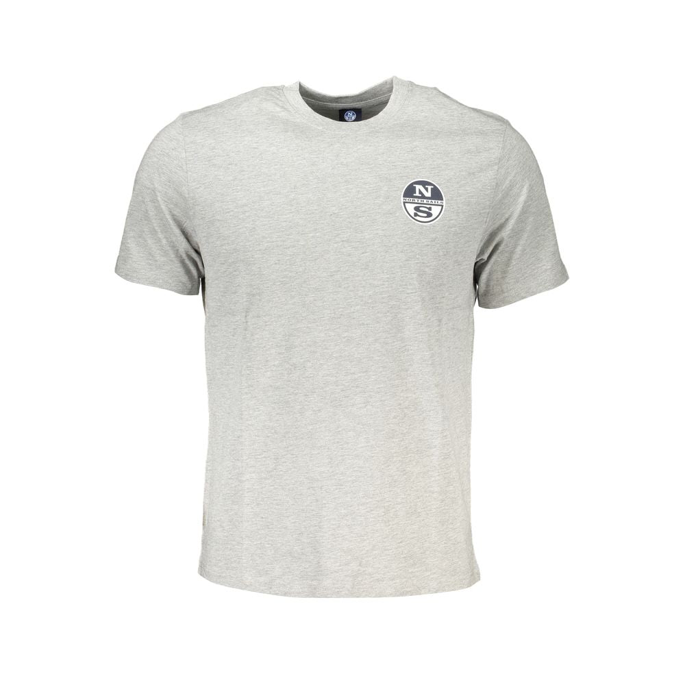 North Sails Gray Cotton T-Shirt for Elevated Casual Elegance