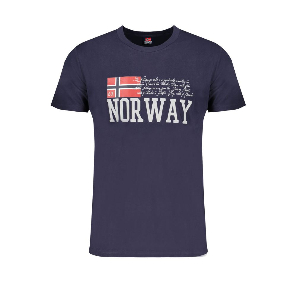 Norway 1963 Blue Cotton T-Shirt for Effortless Elegance