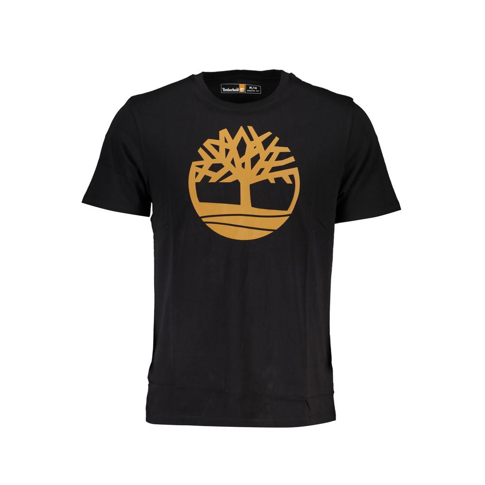 Timberland Black Cotton T-Shirt for Effortless Elegance