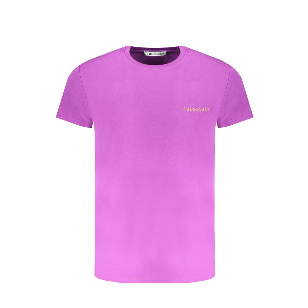 Trussardi Purple Cotton T-Shirt for Elevated Casual Style
