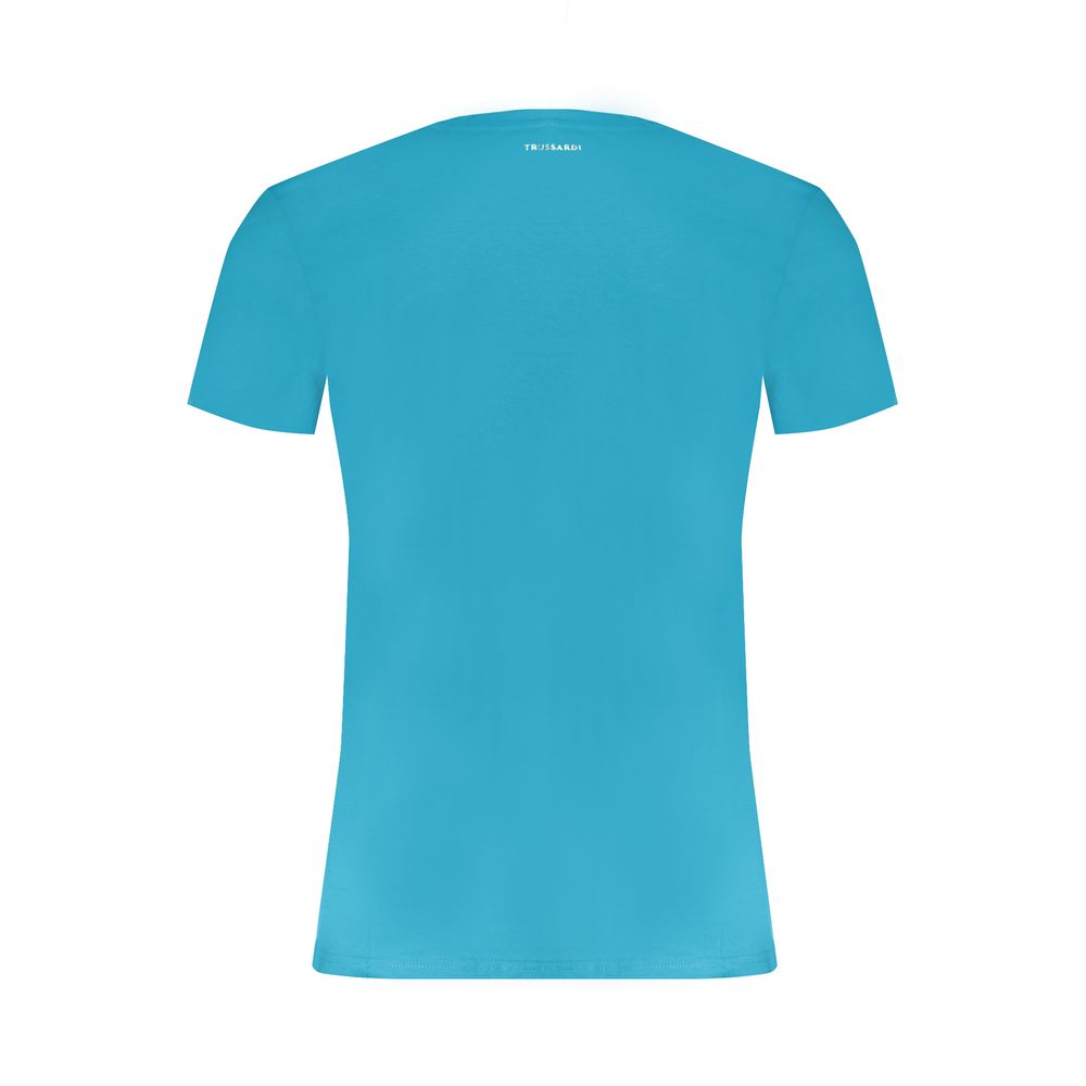 Trussardi Light Blue Cotton T-Shirt for Effortless Elegance