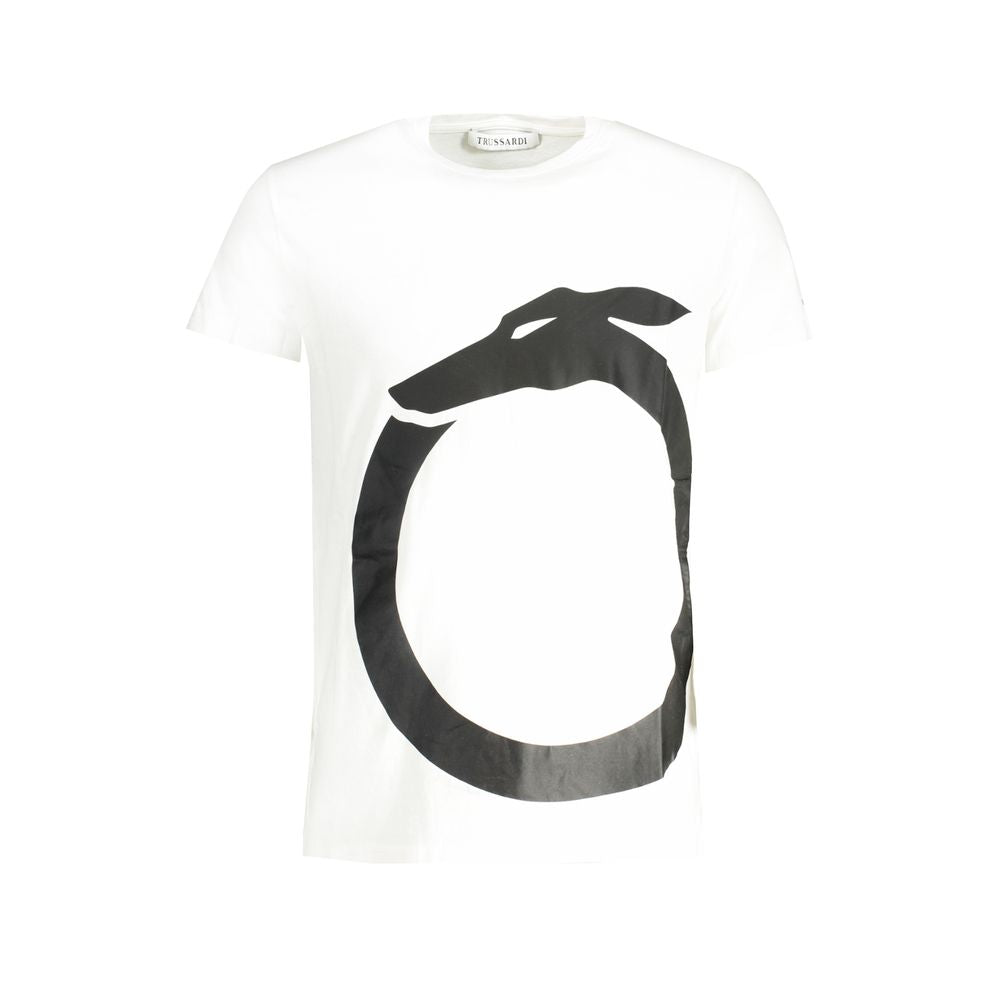 Trussardi White Cotton T-Shirt for Effortless Elegance