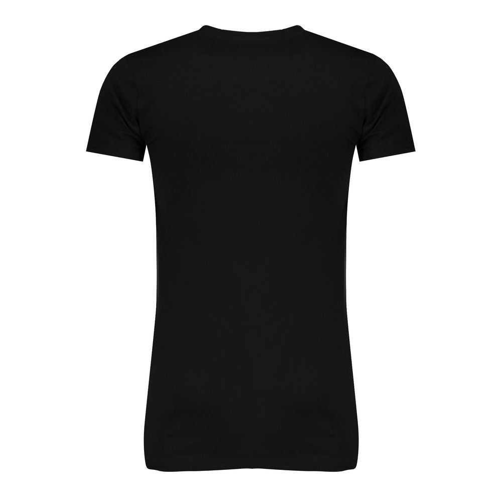 Gaudi Black Cotton T-Shirt for Timeless Sophistication