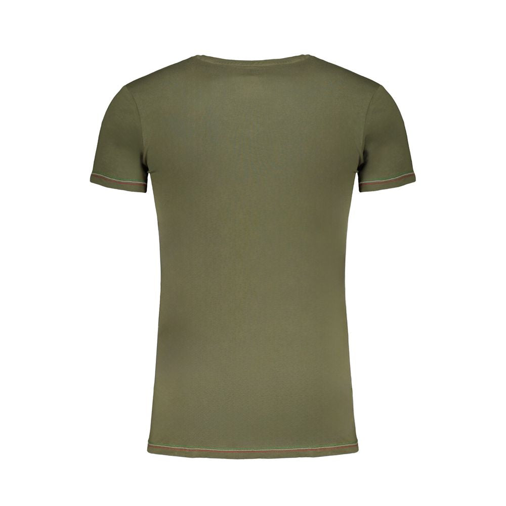 Aeronautica Militare Green Cotton T-Shirt for Elevated Style