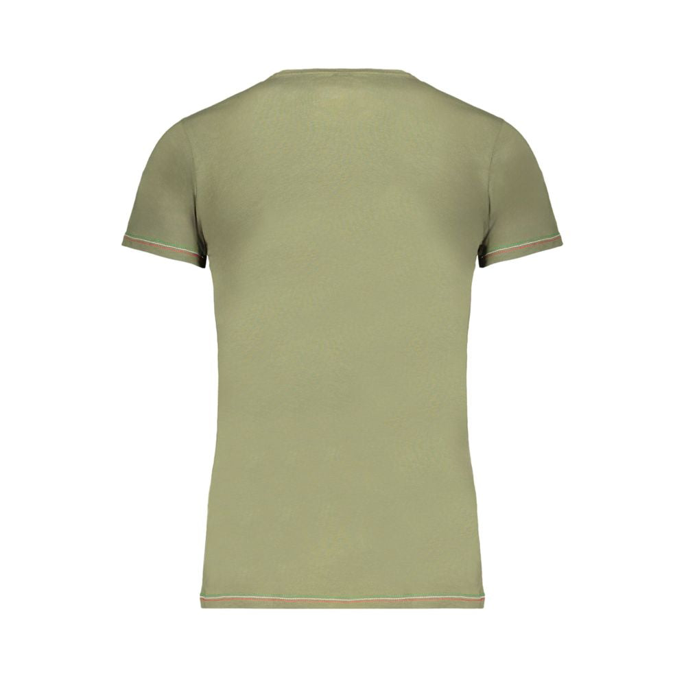 Aeronautica Militare Green Cotton T-Shirt for Elevated Style