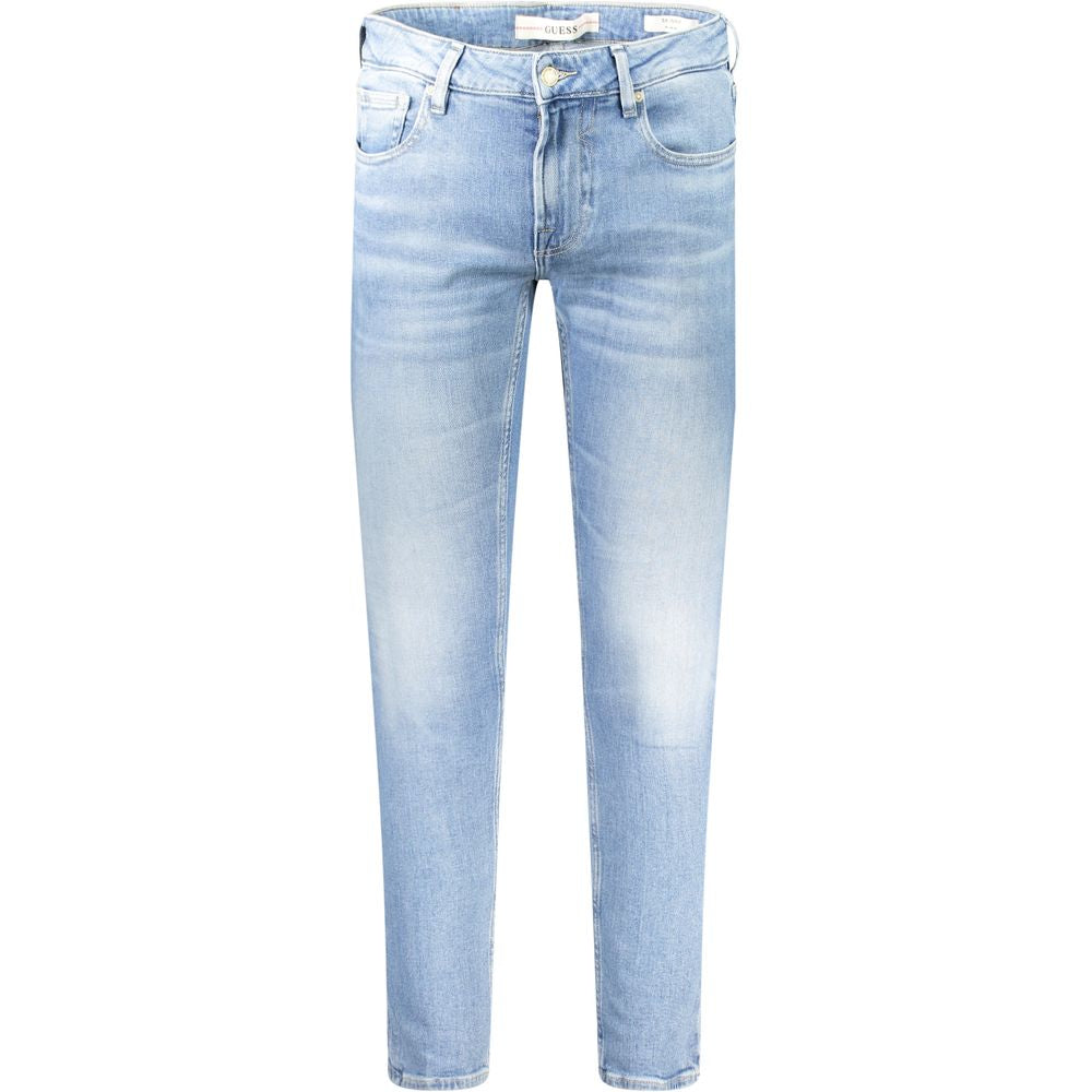 Guess Light Blue Recycled Cotton Jeans for Effortless Elegance