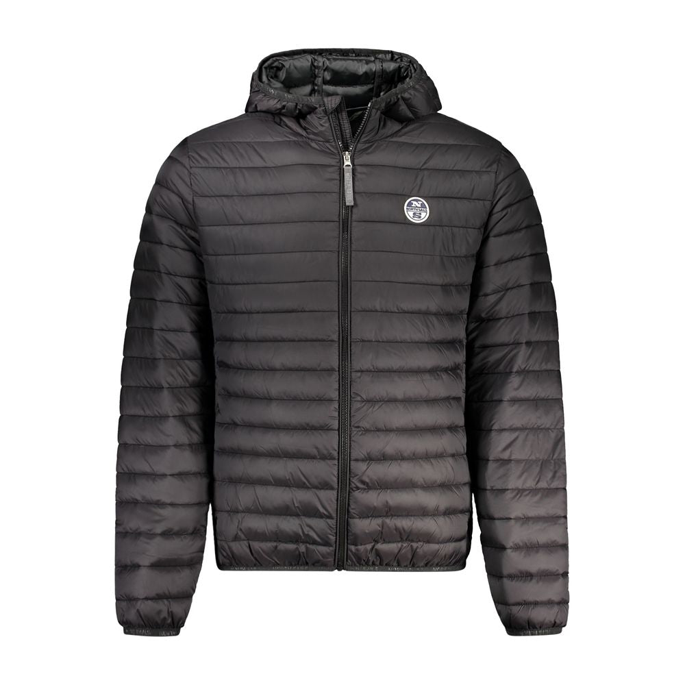 North Sails Black Cotton Jacket - Luxurious Outerwear Essential
