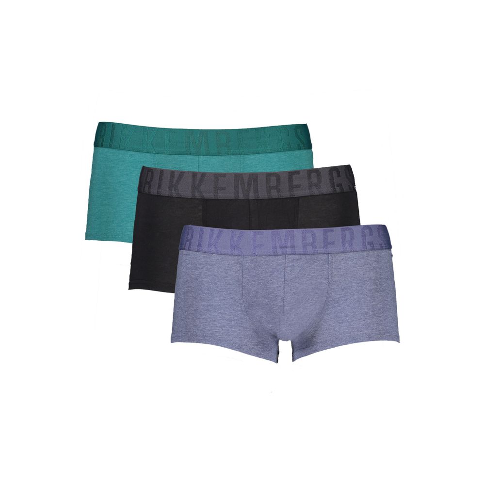 Bikkembergs Green Cotton Boxer Briefs for Everyday Elegance