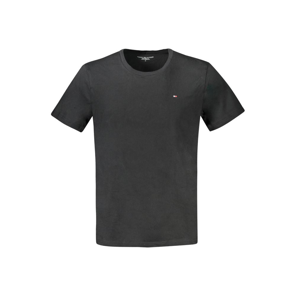 Tommy Hilfiger Black Cotton T-Shirt for Effortless Style