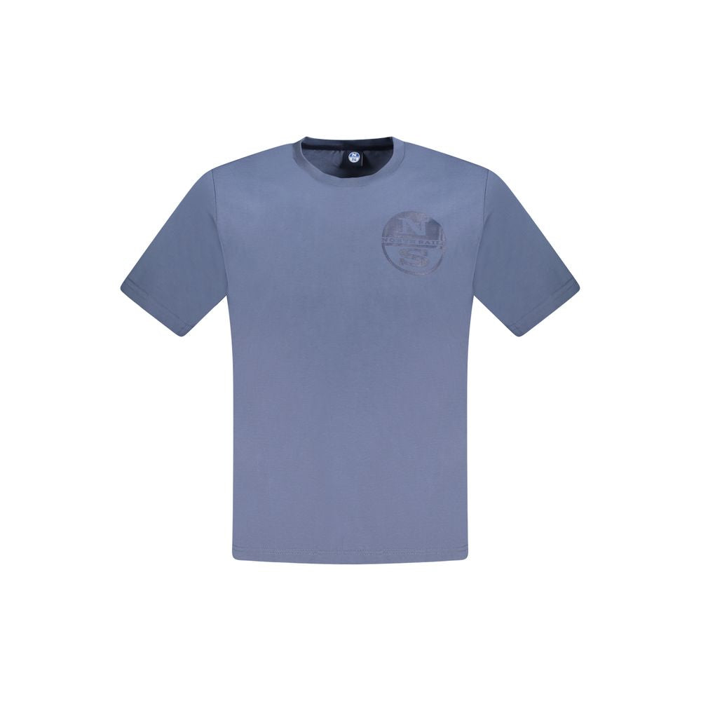 North Sails Blue Cotton T-Shirt for Effortless Elegance