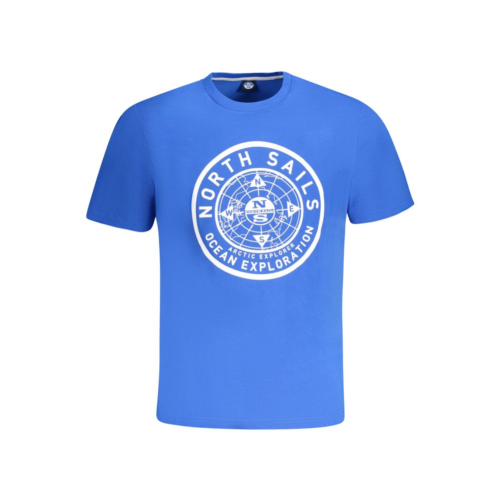 North Sails Blue Cotton TShirt for Elevated Casual Style