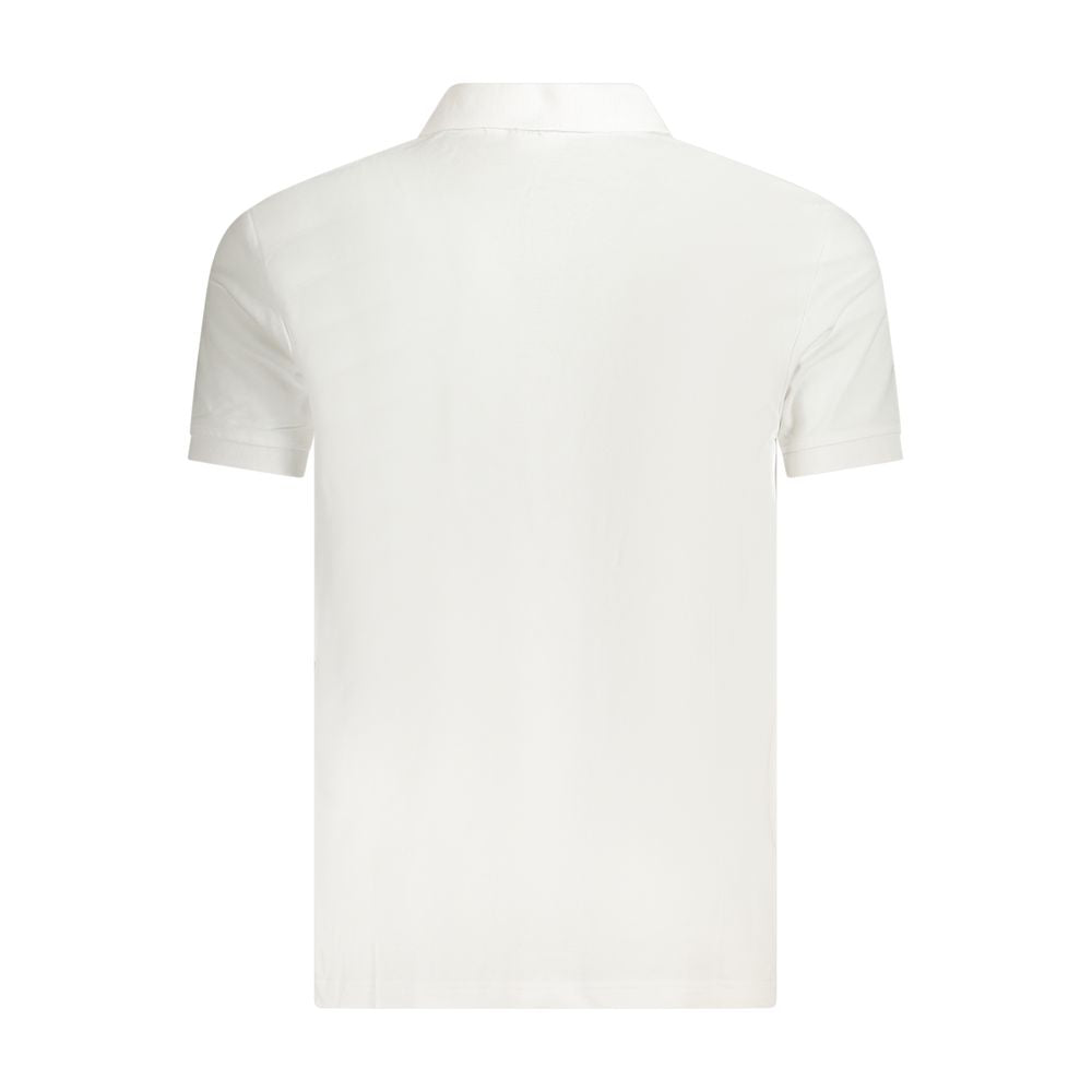 Fila White Cotton Polo Shirt for Elevated Casual Style