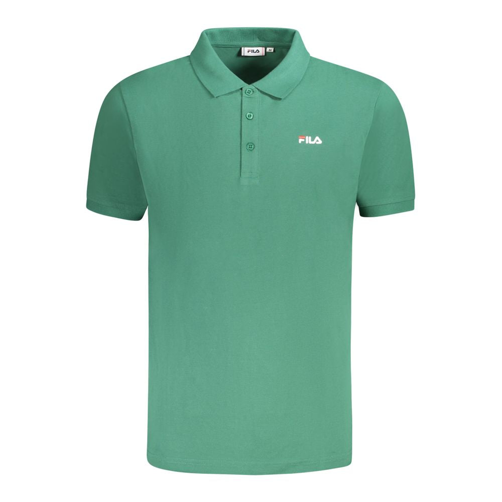 Fila Green Cotton Polo Shirt - Timeless Elegance Redefined