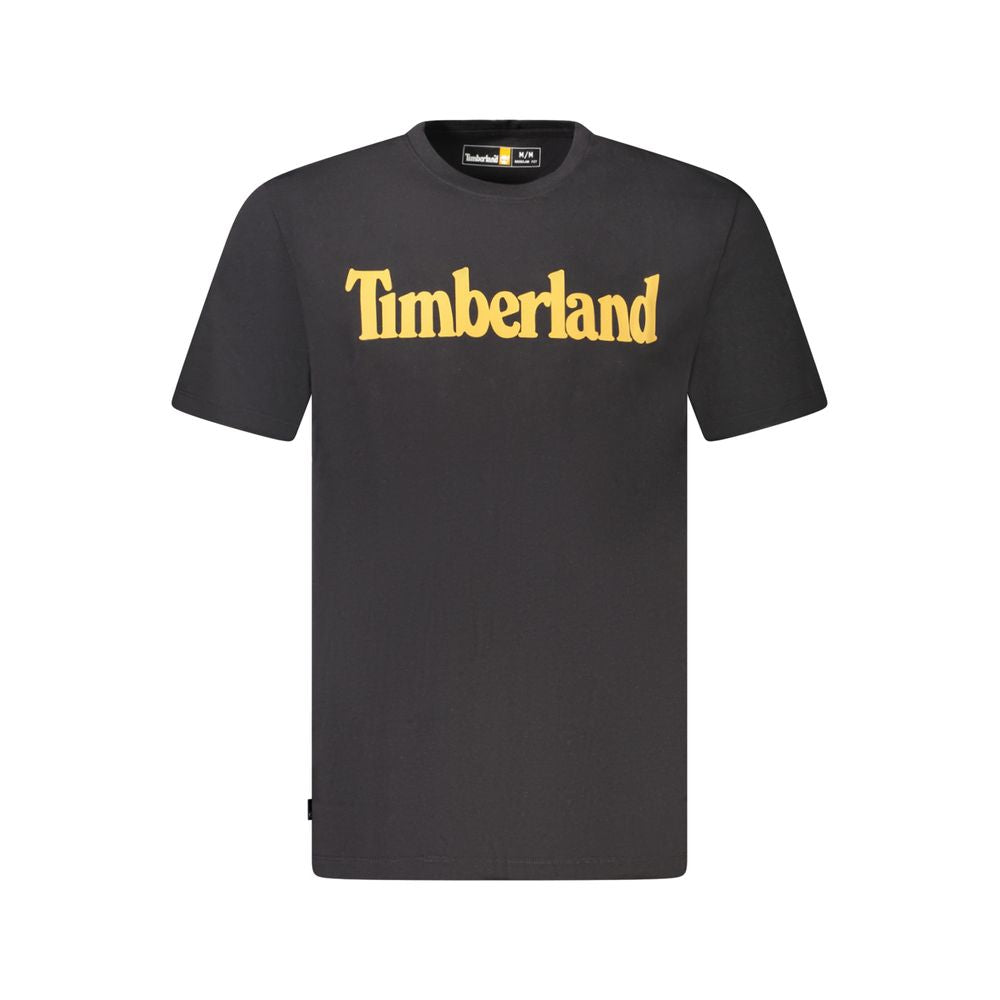 Timberland Black Cotton T-Shirt for Elevated Casual Style