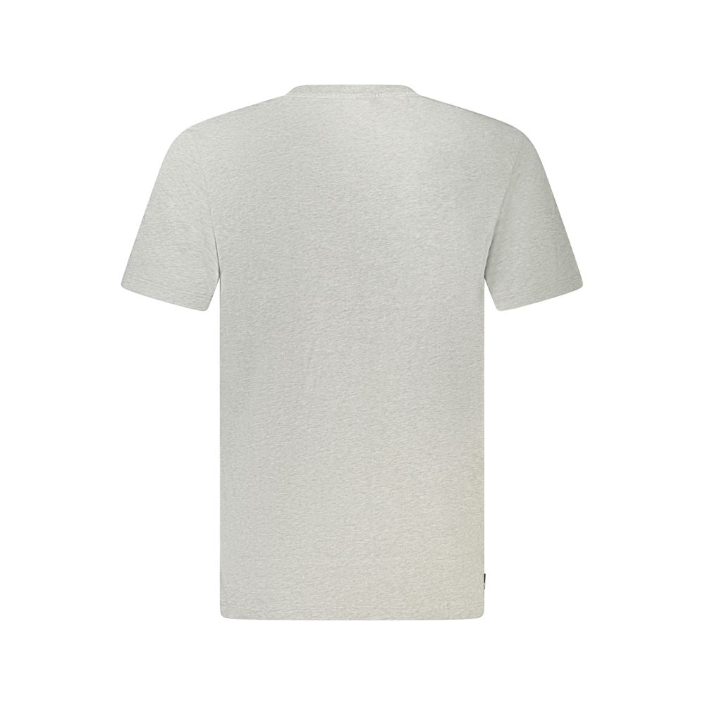 Timberland Gray Cotton T-Shirt for Elevated Casual Style